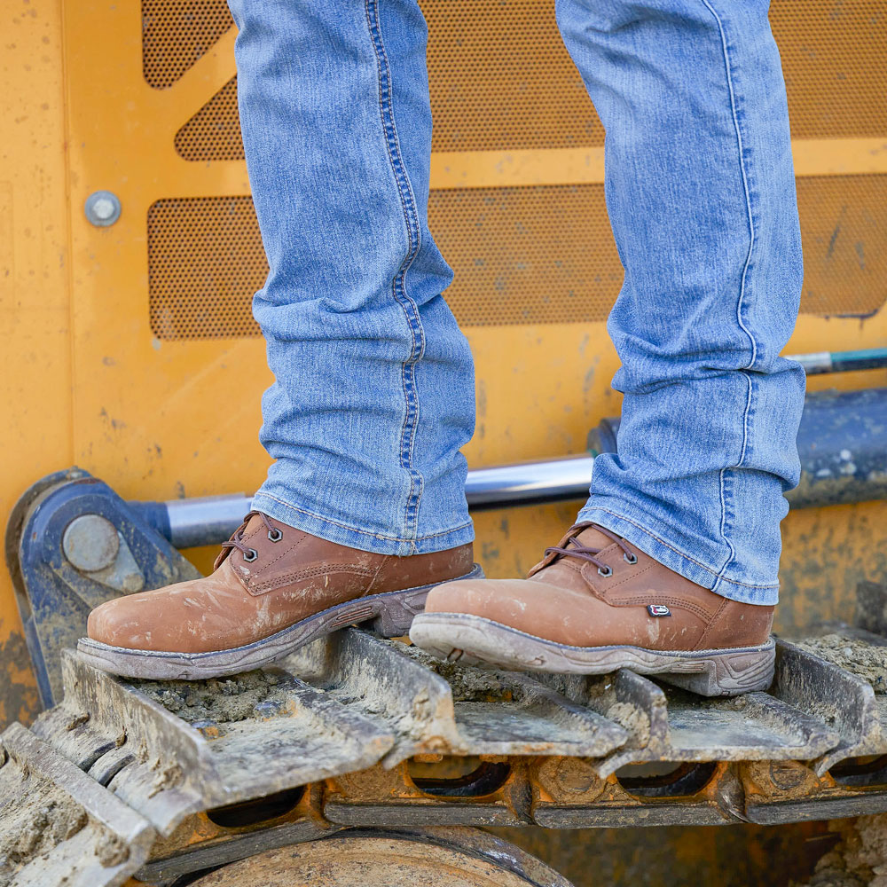 8” Rush Waterproof Nano Comp Toe boots in brown. Shop Rush