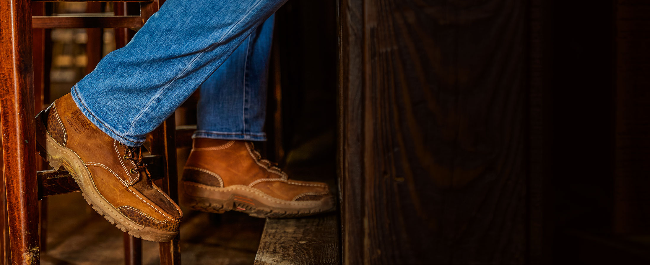 Featured style: Corbett 5” waterproof work boots in brown.